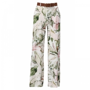 Pants with flower design & BEL - P803
