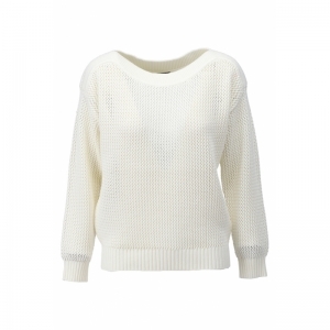 Sweater with boat neck - Ecru