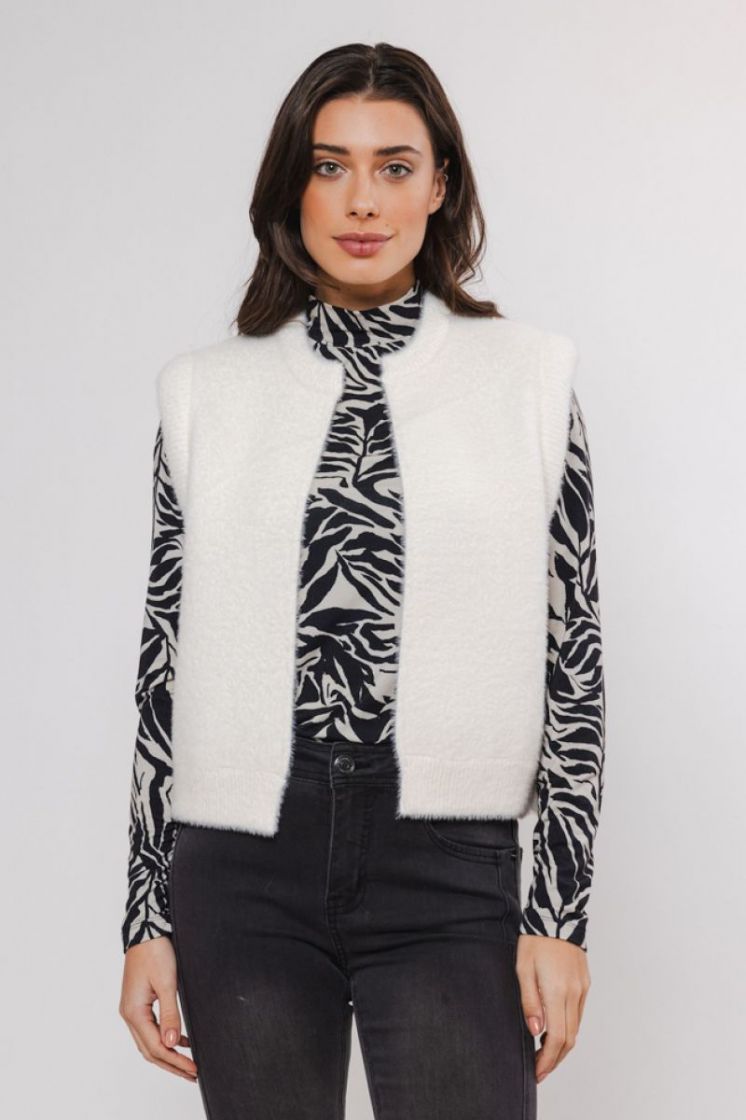 Short waistcoat - Snow white