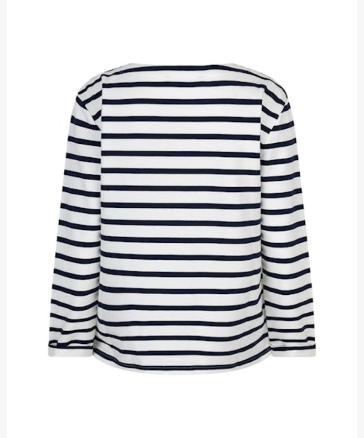 Terry Stripe & logo - darkblue