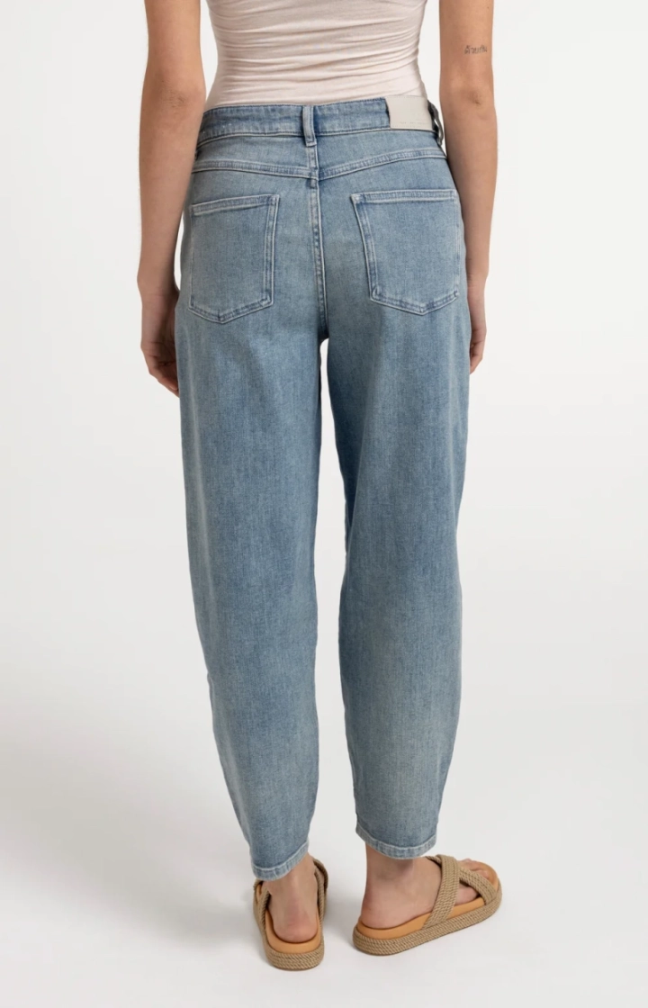 Denim trousers with loose fit 99025 MID BLUE