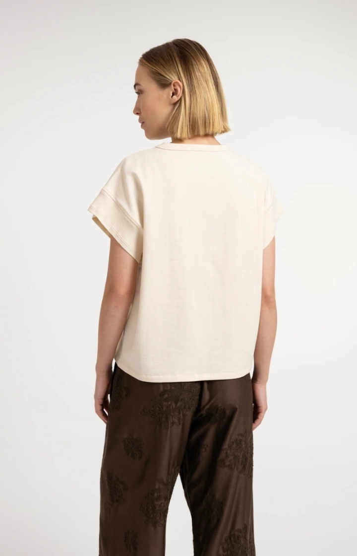 Top with decorative cuffs 990792 BEIGE ME