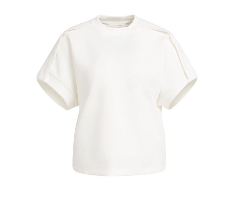 Sleeveless sweatshirt with ple 99080 OFF WHITE