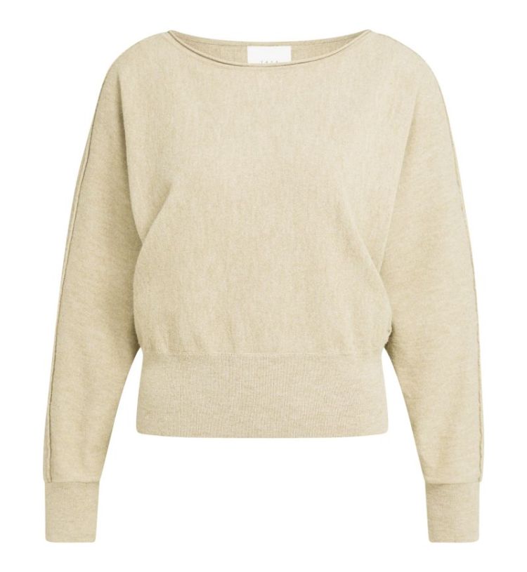 Boatneck sweater long sleeve 61110 OLIVE GRA