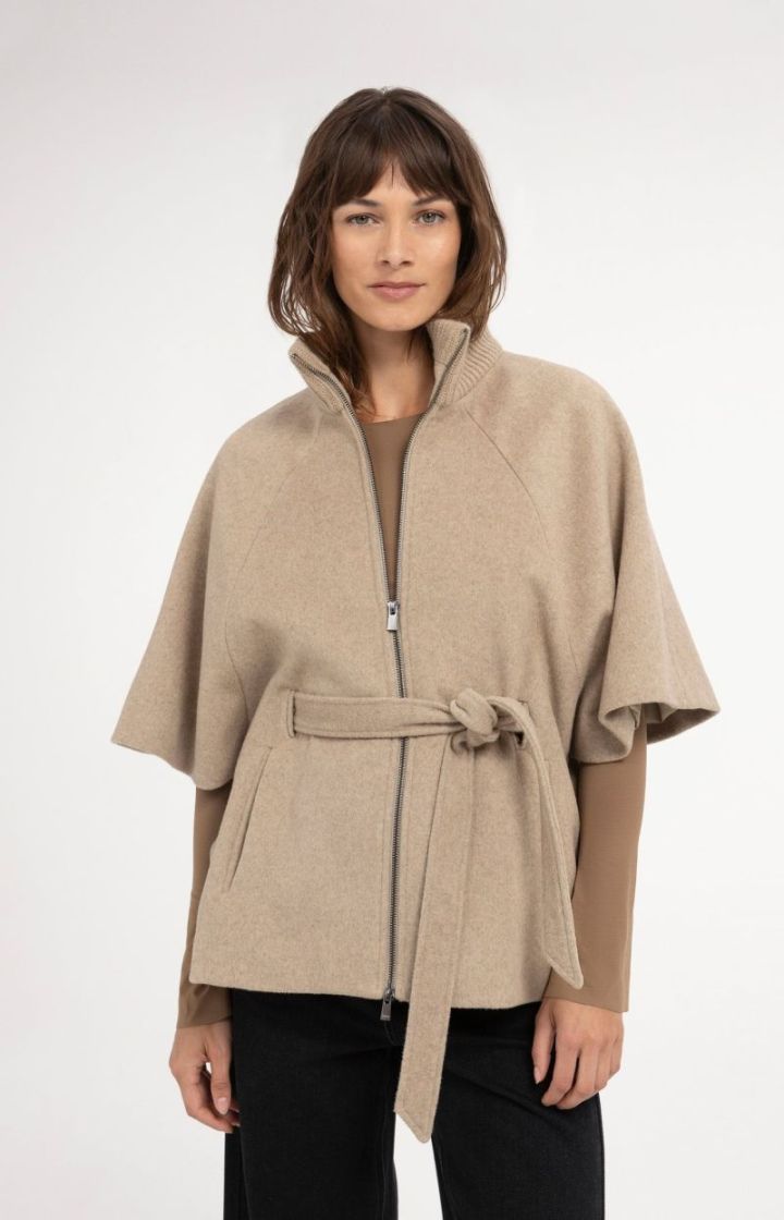 Soft woven wool mix poncho jac 611032 PURE CAS