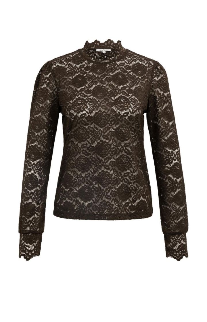 Lace top with high neck 90840 DELICIOSO