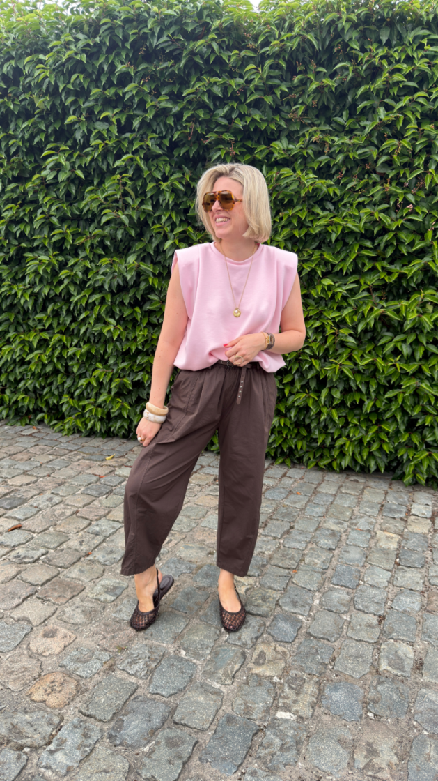 balloon pants dark brown