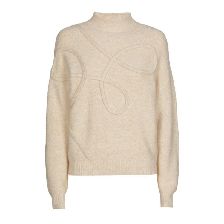 Cozy pull met kabelsteek 93 Cream
