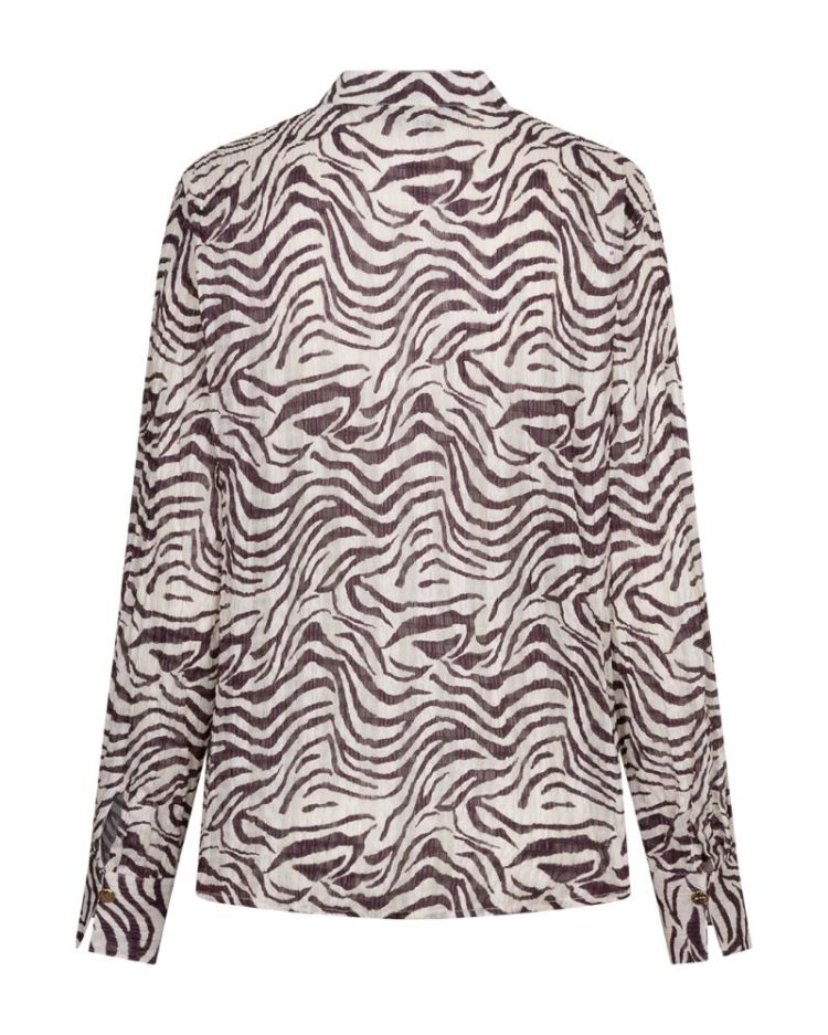 Blouse zebra - burgundy