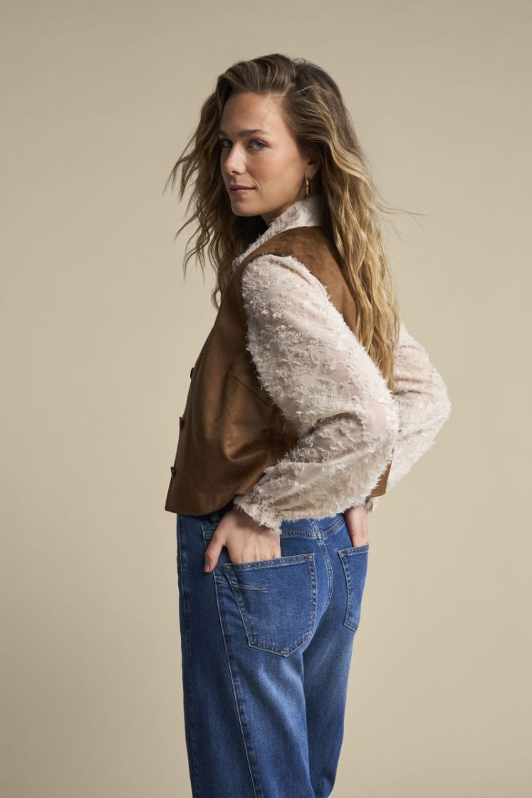 Waistcoat  suedine - praline