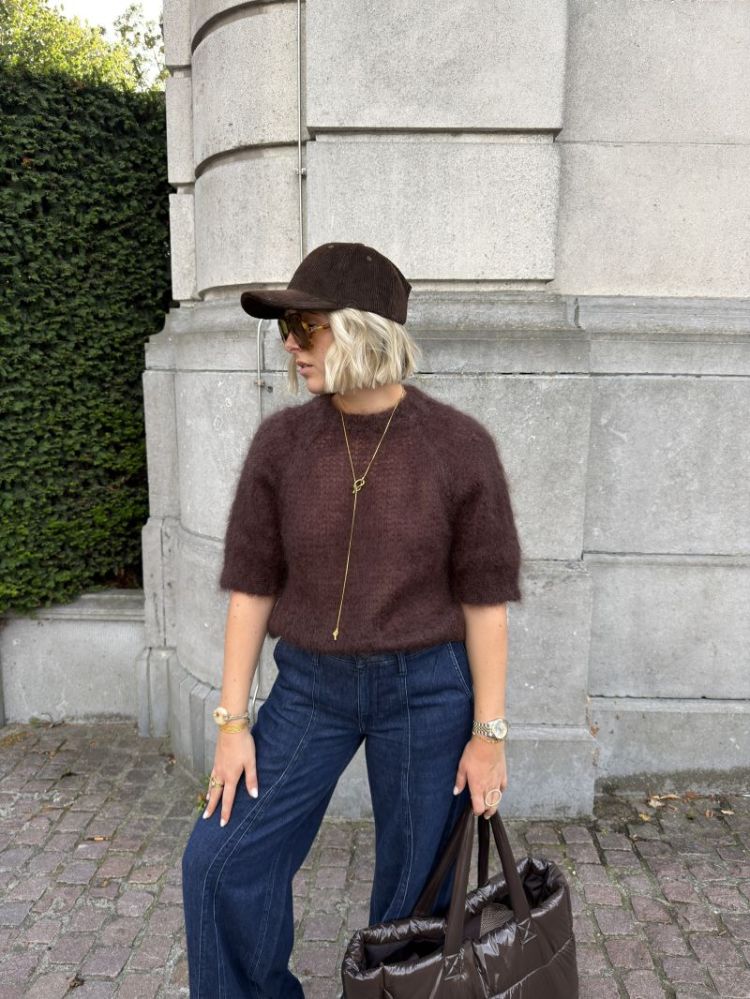 pull manches courtes choco