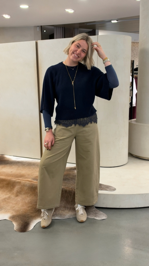 pull manche court blu