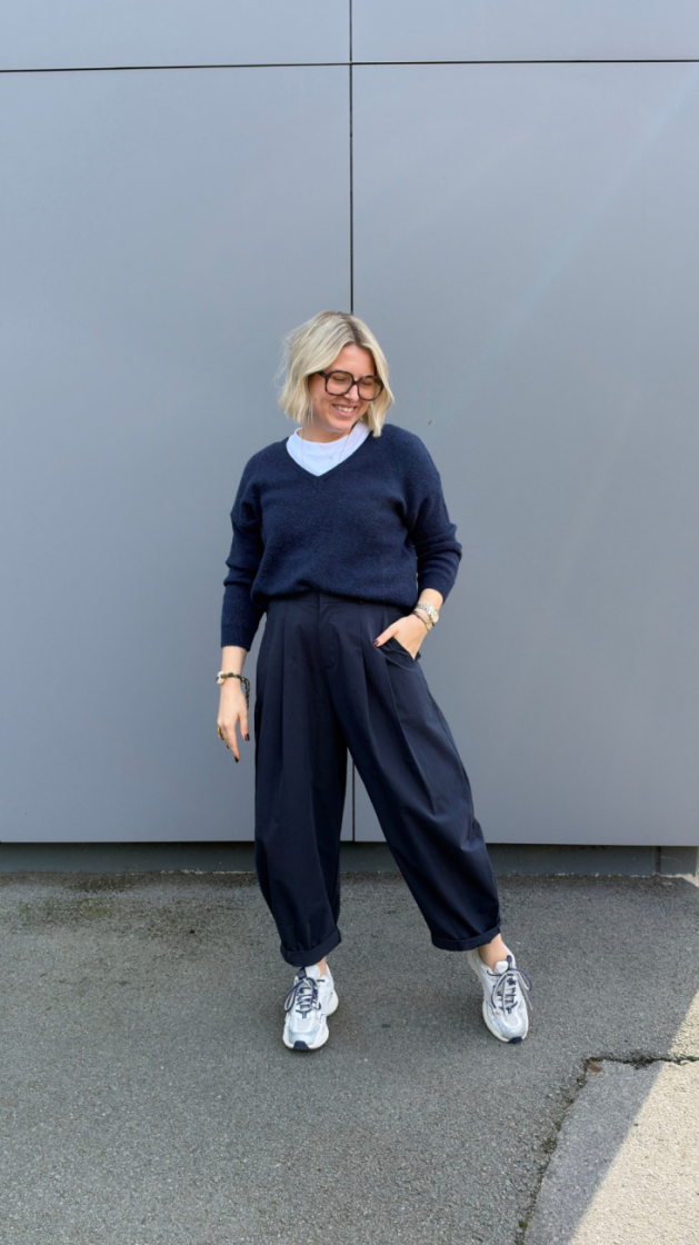 pull alpaga V blu
